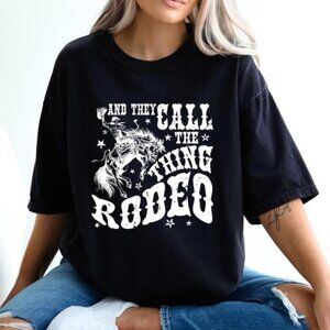 Retro 90s Rodeo Cowboy Shirt, Western Cowgirl Graphic Tee